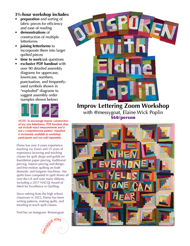 Outspoken Online Class May 3 1:30pm-5pm Central (US and Canada)