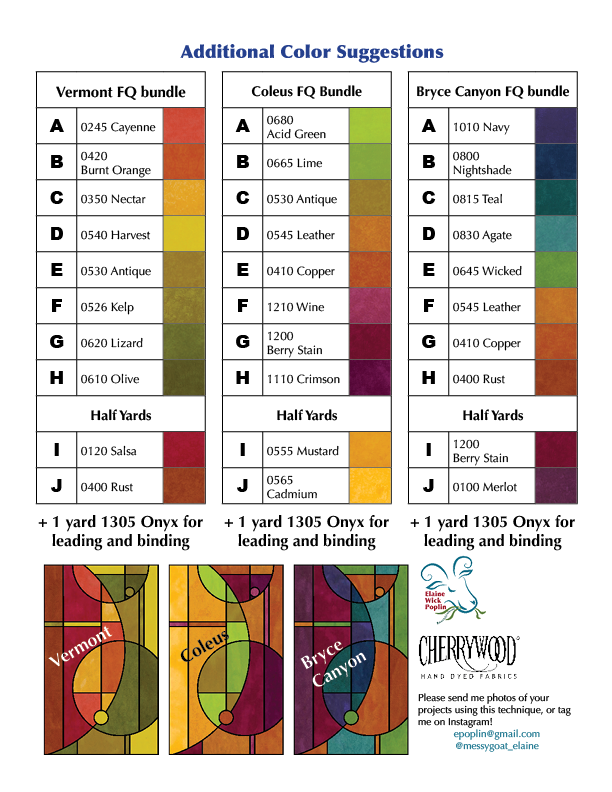 Craftsman Window Stained Glass Quilt Pattern