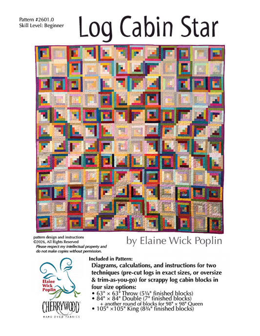 Log Cabin Star Quilt Pattern [PDF only]