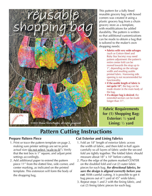 Reusable Shopping Bag Pattern