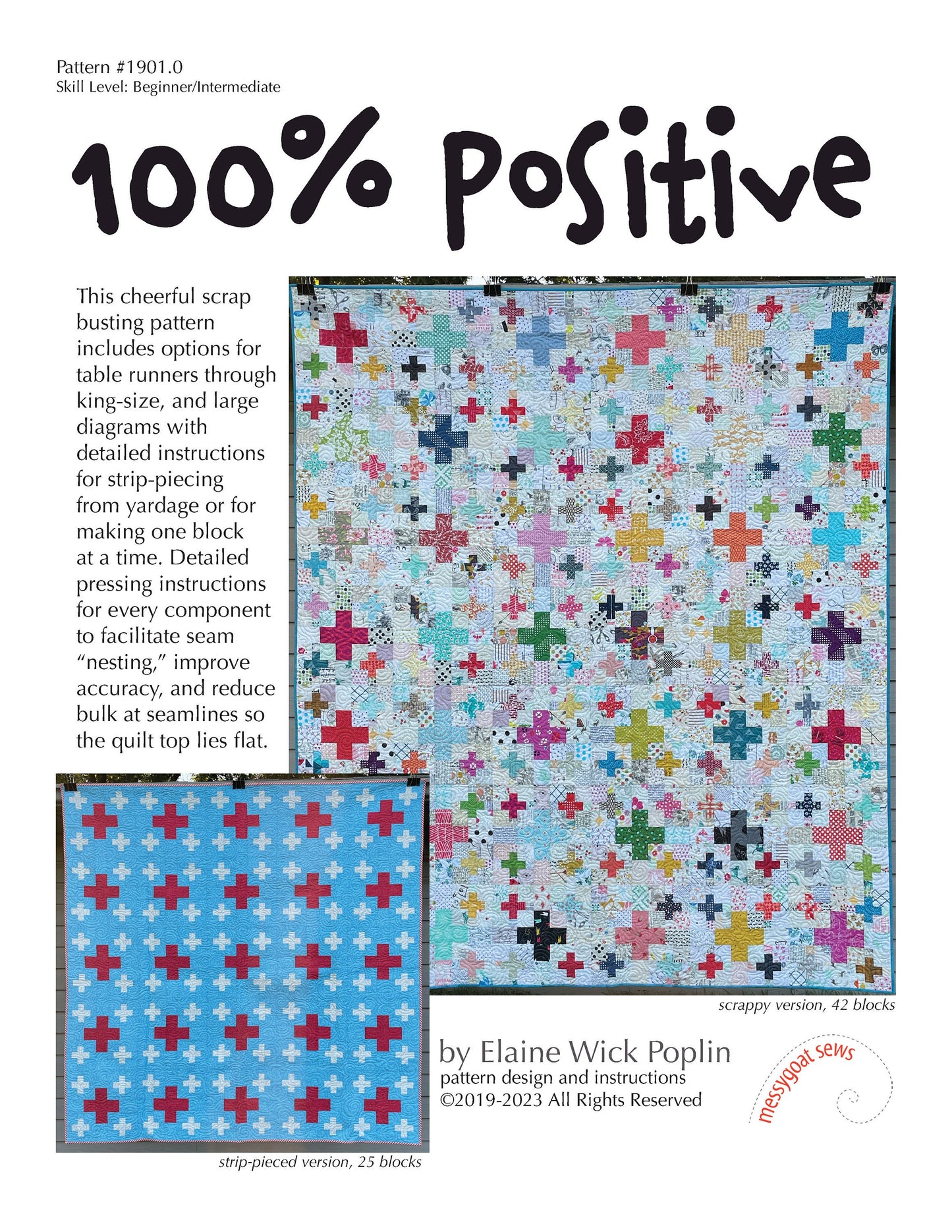 100% Positive Quilt Pattern