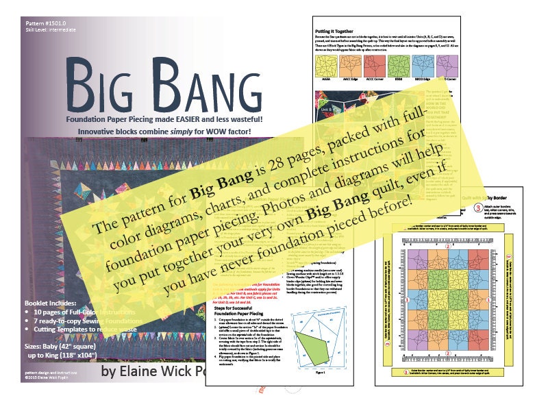 Big Bang Quilt Pattern (PDF download)