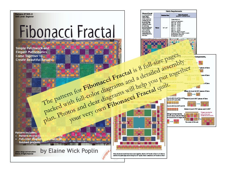 Fibonacci Fractal Quilt Pattern (PDF Download)