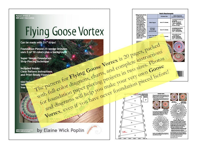 Flying Goose Vortex Quilt Pattern (PDF Download)