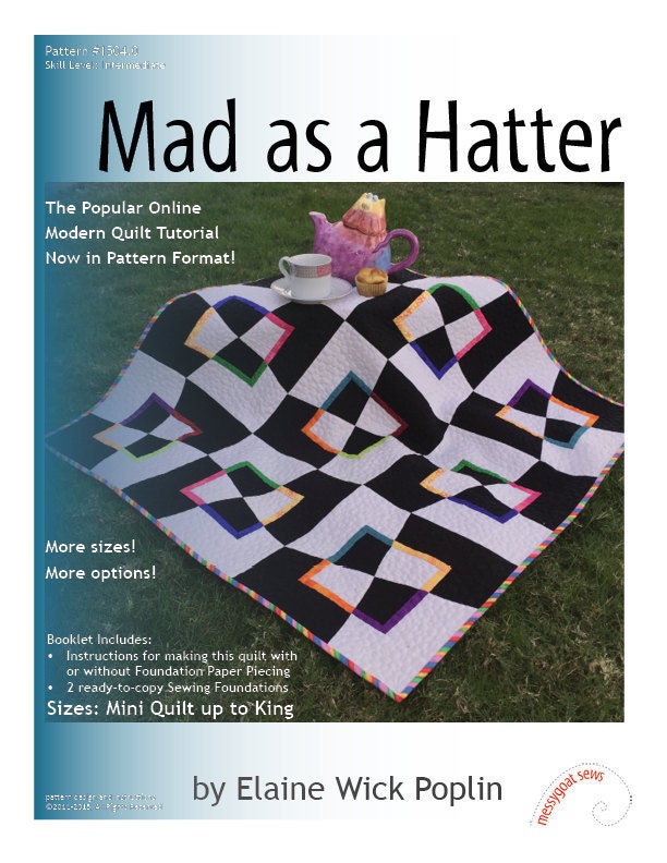 Mad as a Hatter Quilt Pattern (PDF Download)